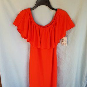 NWT LuLaRoe Cici Large Orange Textured Dress